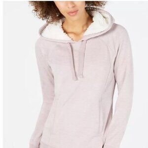 Ideology Sherpa Lined Pink Pullover Hoodie